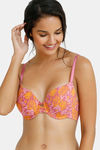Zivame Twilight Bloom Padded Wired 3/4th Coverage T-Shirt Bra - Malaga Pt — thumbnail 1